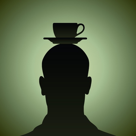 think of a cup of coffeeのイラスト素材