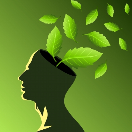 Think Green  Ecology Concept のイラスト素材