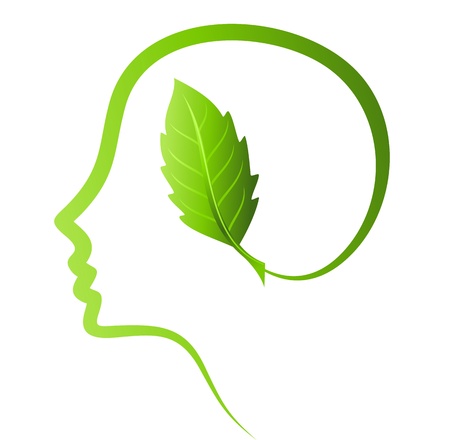 human head, environmental idea のイラスト素材