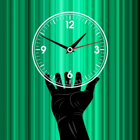 hand hold watchのイラスト素材