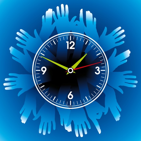 hands hold watchのイラスト素材