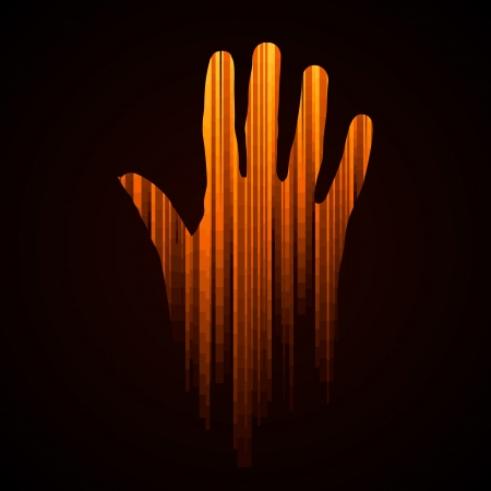hand coming out from darknessのイラスト素材
