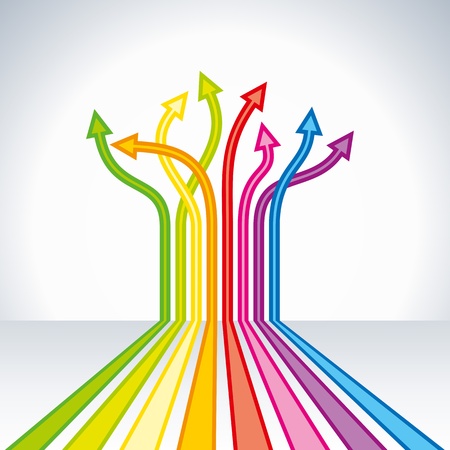 upward colorful arrow  business chartのイラスト素材