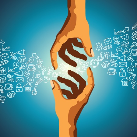 touch business iconsのイラスト素材