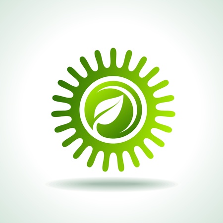  green eco friendly labelsのイラスト素材
