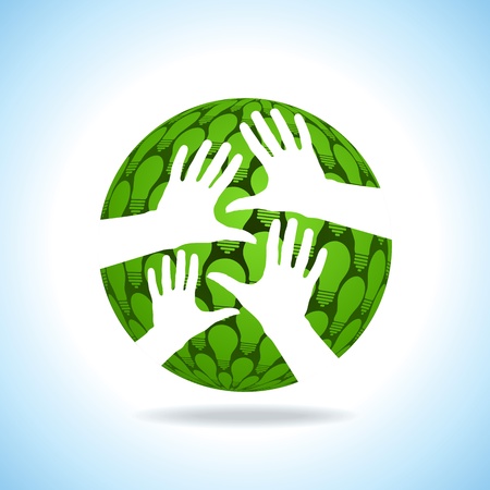 hand hold the globe ideaのイラスト素材