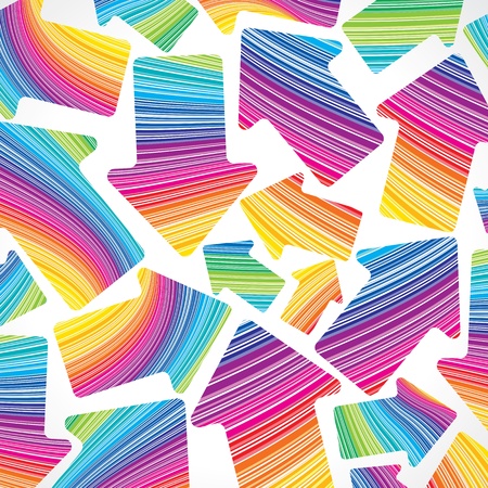 retro  seamless  stripe pattern with arrowsのイラスト素材