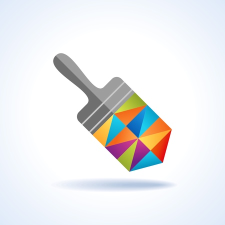 creative modern paint brushのイラスト素材