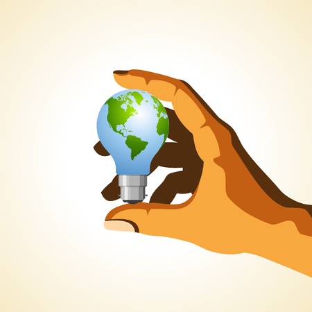 hold a global ideaのイラスト素材