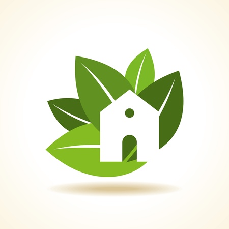 Bio eco green house iconのイラスト素材
