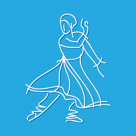 Sketch of dancing ballerinaのイラスト素材