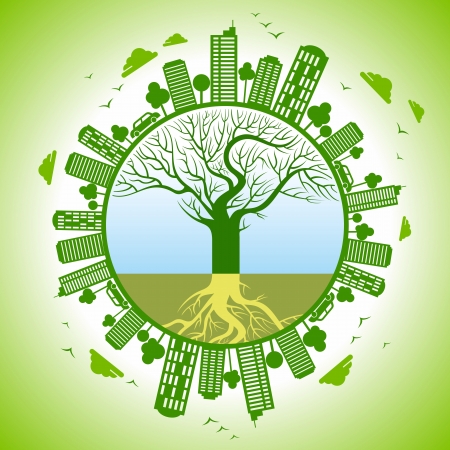 eco friendly conceptのイラスト素材