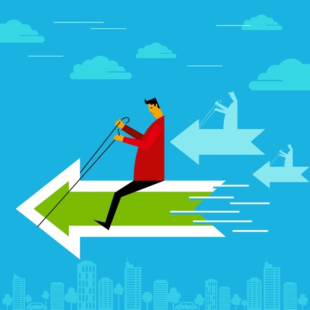 business race conceptのイラスト素材