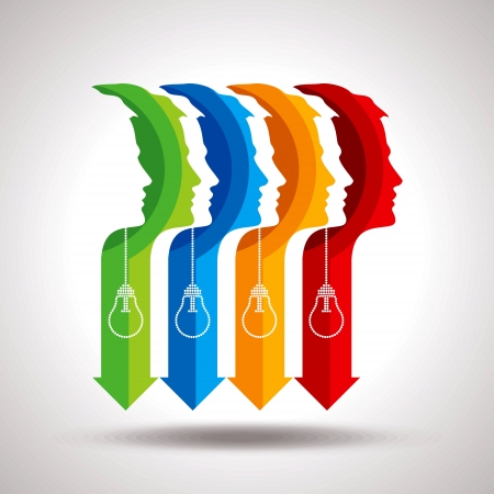 colorful business conceptのイラスト素材