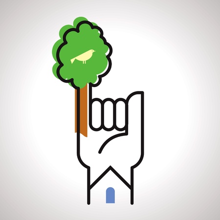 save tree conceptのイラスト素材