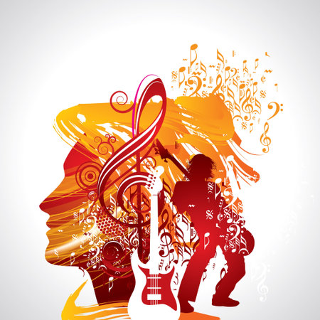 Abstract musical background for music event designのイラスト素材