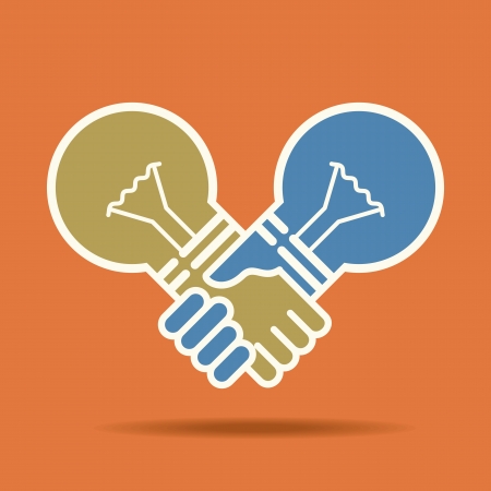 hand shake ideaのイラスト素材