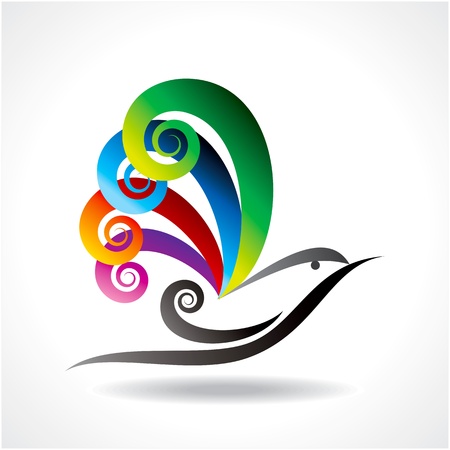 bird icon vectorのイラスト素材