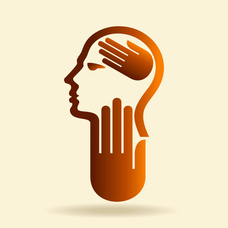 human head thinking a new ideaのイラスト素材