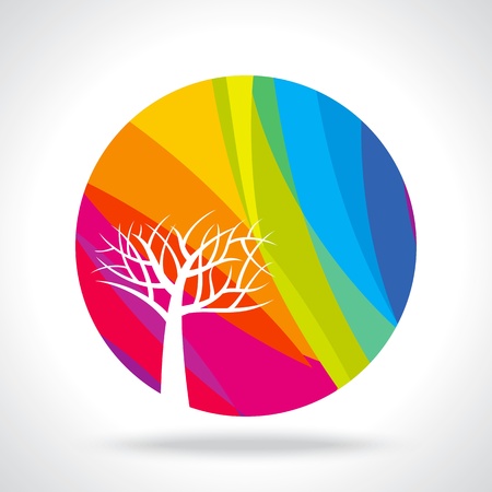 autumn abstract treeのイラスト素材