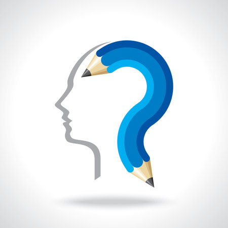 man thinking for education ideaのイラスト素材