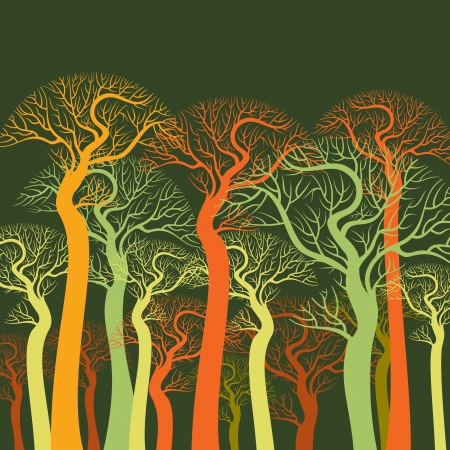 autumn abstract treeのイラスト素材