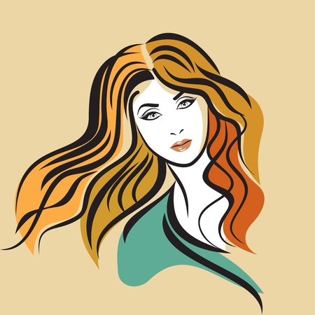 Innocent smile ladyのイラスト素材