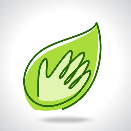 Eco friendly tree in hands illustrationのイラスト素材