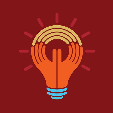 reach idea, a human thinkのイラスト素材