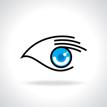 creative eye with hand iconのイラスト素材