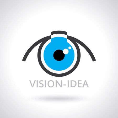 vision and ideas sign,eye icon,light bulb symbolのイラスト素材