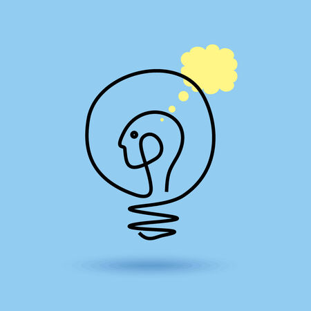 light bulb idea vector illustrationのイラスト素材