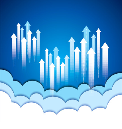 Cloud computing business concept background with creativeのイラスト素材