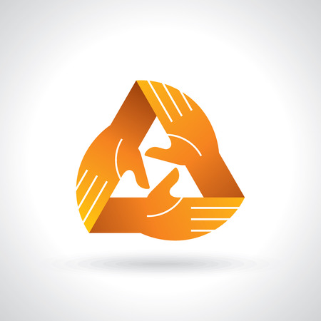 teamwork symbol designのイラスト素材