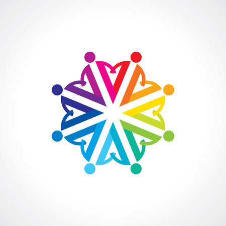 Vector togetherness concept illustration のイラスト素材