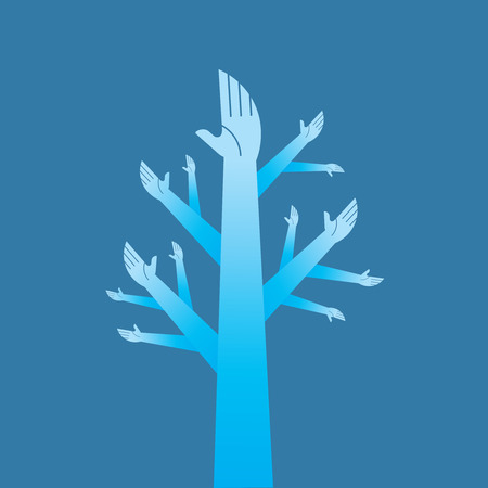 hands tree - Illustrationのイラスト素材
