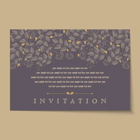 Beautiful vintage invitation cards layoutsのイラスト素材