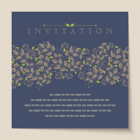 Beautiful vintage invitation cards Layoutsのイラスト素材