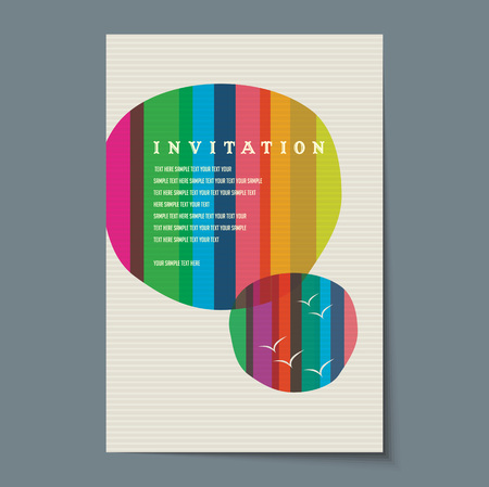 Invitation card designのイラスト素材