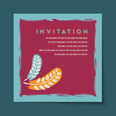 Beautiful vintage invitation cards layoutsのイラスト素材