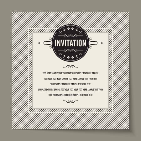 Beautiful vintage invitation cards layoutsのイラスト素材