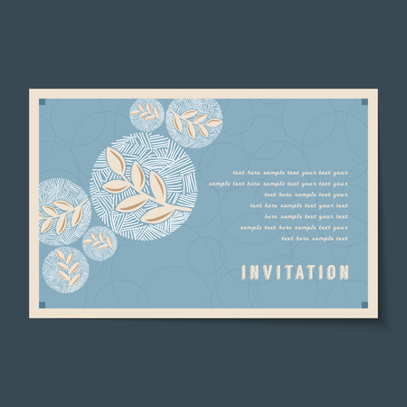 Beautiful vintage invitation cards layouts.のイラスト素材