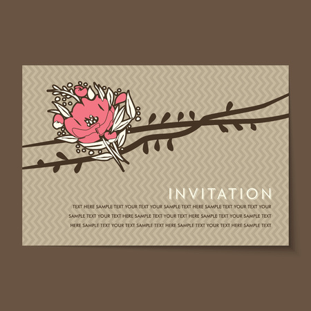 Beautiful vintage invitation cards layouts.のイラスト素材
