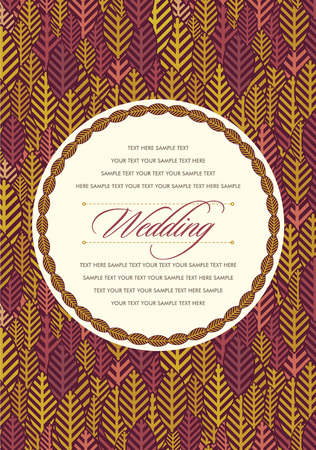 Beautiful vintage invitation cards layoutのイラスト素材