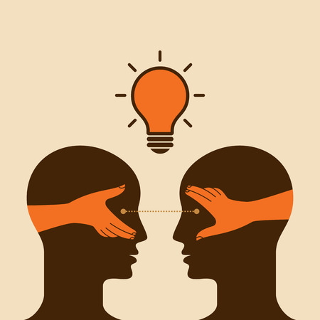 exchange ideas conceptのイラスト素材