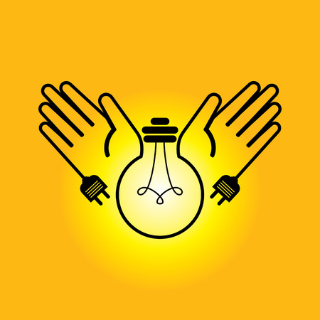 reach idea with human handのイラスト素材