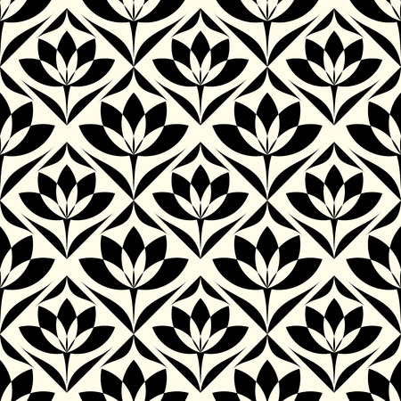 Elegant stylish abstract floral wallpaper. Seamless patternのイラスト素材