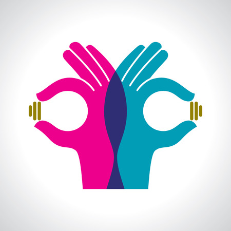 bulb idea with human handのイラスト素材