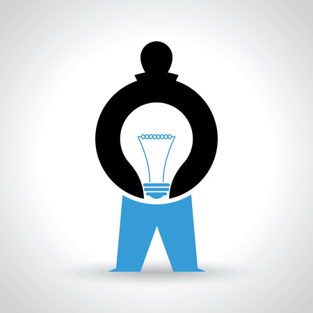 Business Man Idea - vector conceptのイラスト素材