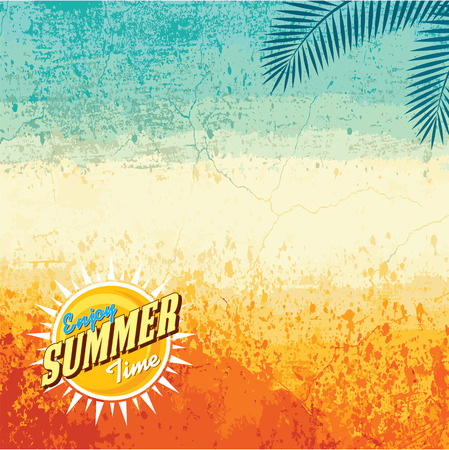 Summer holidays illustration  summer backgroundのイラスト素材